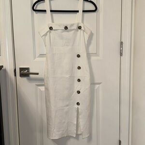 Cream / ivory bodycon dress with slit